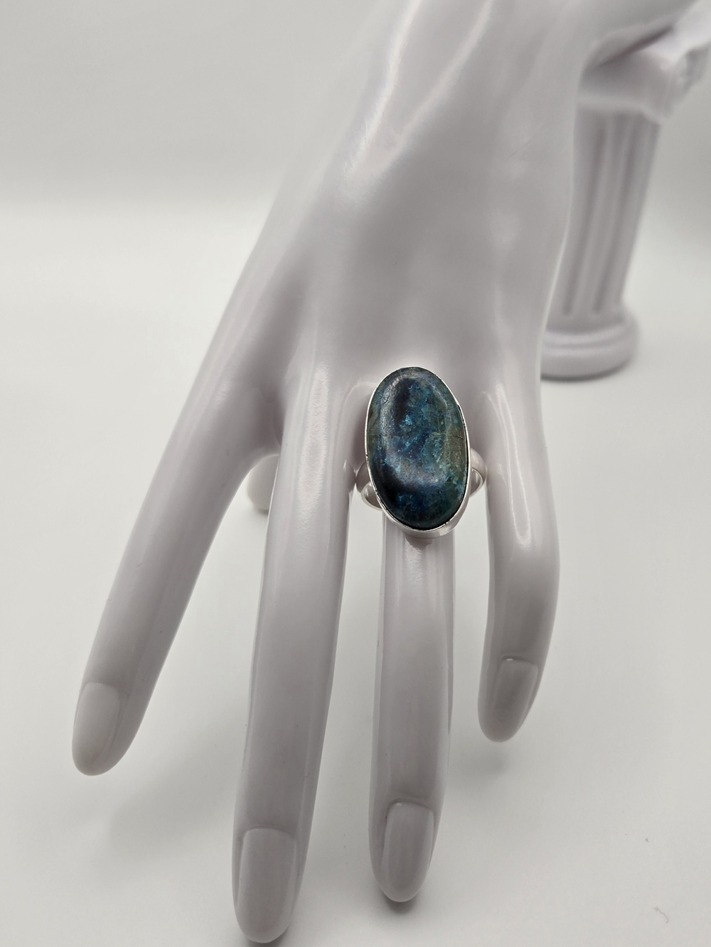Handmade Azurite Ring – Size 9.75